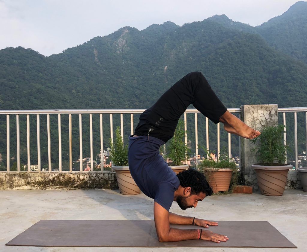 Yoga & spritual - Vrischikasana Vrischikasana or Scorpion pose is an  inverted asana in modern yoga as exercise that combines a forearm balance  and backbend;[1][2] the variant with hands rather than forearms