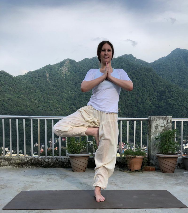 Yoga Pose: Warrior III with Prayer Hands | Pocket Yoga